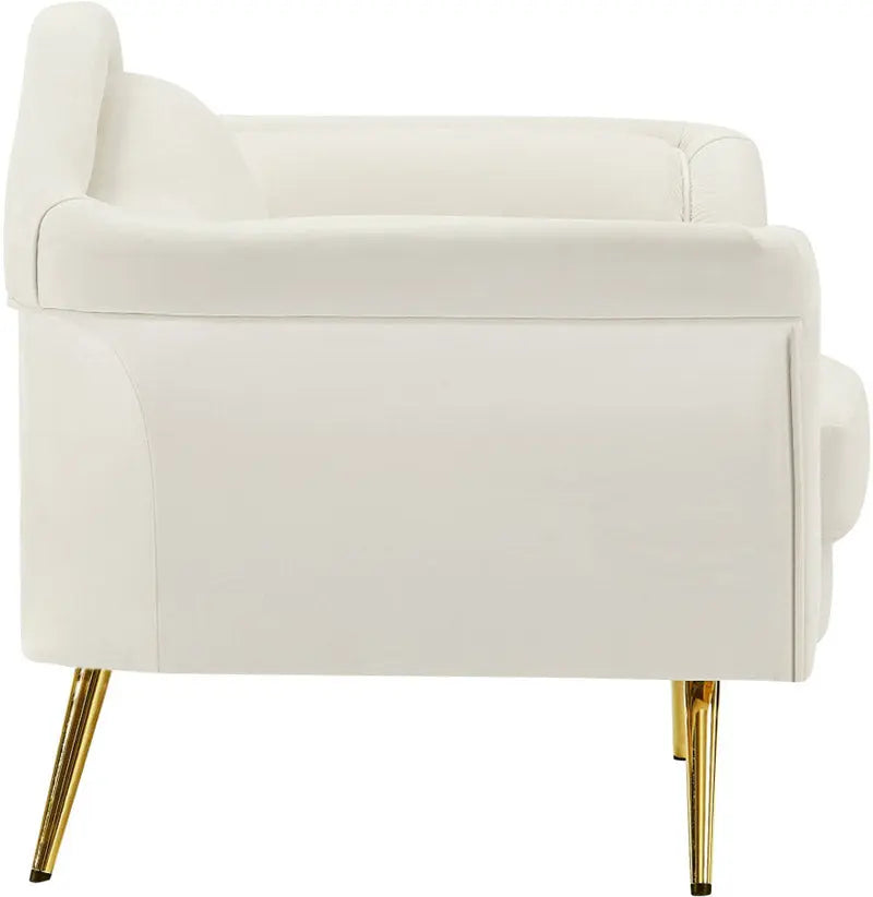 Meridian Furniture - Lips Velvet Chair In Cream - 607Cream-C