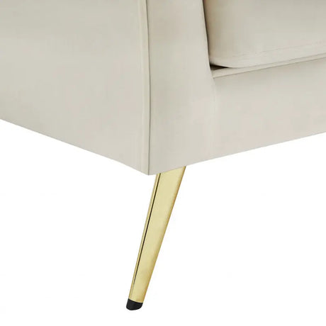 Meridian Furniture - Lips Velvet Chair In Cream - 607Cream-C