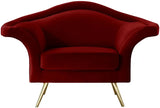 Meridian Furniture - Lips Velvet Chair In Red - 607Red-C