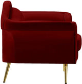 Meridian Furniture - Lips Velvet Chair In Red - 607Red-C