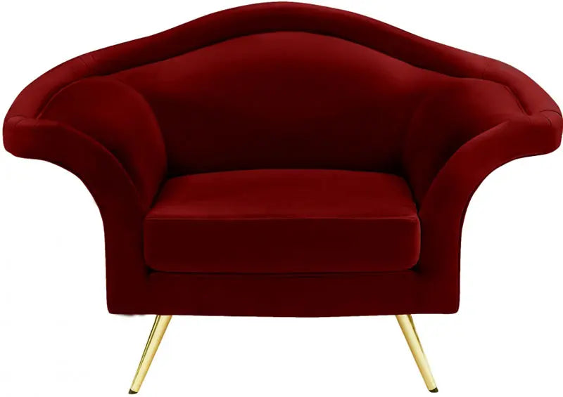 Meridian Furniture - Lips Velvet Chair In Red - 607Red-C