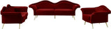 Meridian Furniture - Lips Velvet Chair In Red - 607Red-C