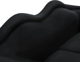 Meridian Furniture - Lips Velvet Loveseat In Black - 607Black-L