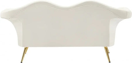 Meridian Furniture - Lips Velvet Loveseat In Cream- 607Cream-L