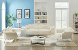 Meridian Furniture - Lips Velvet Loveseat In Cream- 607Cream-L