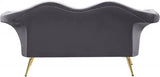 Meridian Furniture - Lips Velvet Loveseat In Grey - 607Grey-L