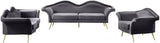 Meridian Furniture - Lips Velvet Loveseat In Grey - 607Grey-L