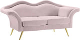 Meridian Furniture - Lips Velvet Loveseat In Pink - 607Pink-L