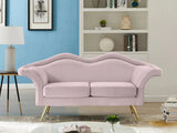 Meridian Furniture - Lips Velvet Loveseat In Pink - 607Pink-L