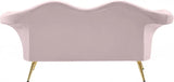 Meridian Furniture - Lips Velvet Loveseat In Pink - 607Pink-L