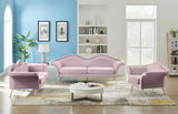 Meridian Furniture - Lips Velvet Loveseat In Pink - 607Pink-L