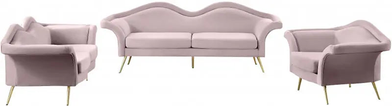 Meridian Furniture - Lips Velvet Loveseat In Pink - 607Pink-L