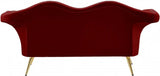 Meridian Furniture - Lips Velvet Loveseat In Red - 607Red-L