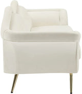 Meridian Furniture - Lips Velvet Sofa In Cream - 607Cream-S