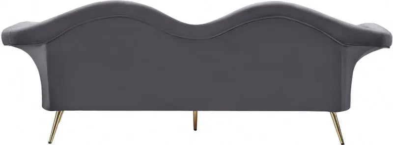 Meridian Furniture - Lips Velvet Sofa In Grey - 607Grey-S