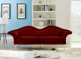 Meridian Furniture - Lips Velvet Sofa In Red - 607Red-S