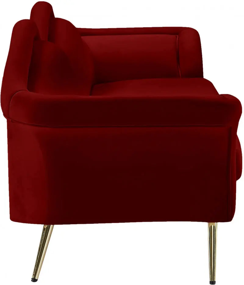 Meridian Furniture - Lips Velvet Sofa In Red - 607Red-S