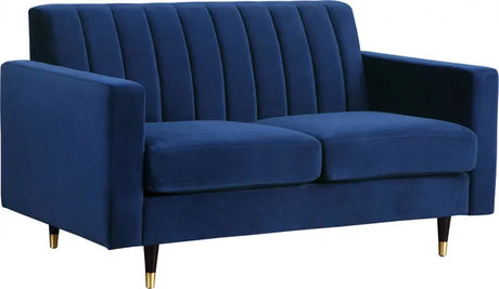 Meridian Furniture - Lola 3 Piece Living Room Set In Navy - 619Navy-S-3Set