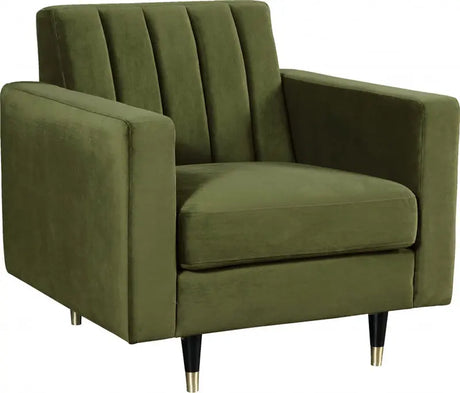 Meridian Furniture - Lola 3 Piece Living Room Set In Olive - 619Olive-S-3Set