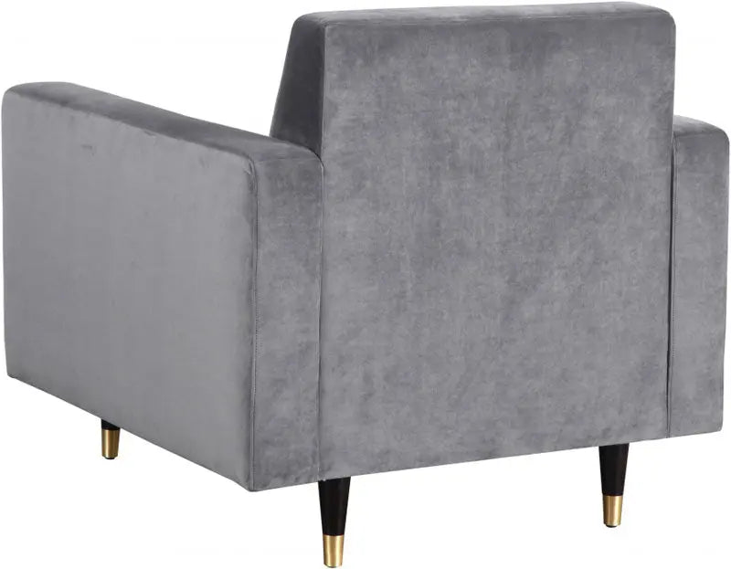 Meridian Furniture - Lola Velvet Chair In Grey - 619Grey-C