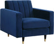 Lola Velvet Chair In Navy - 619Navy-C | Meridian