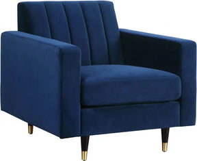Lola Velvet Chair In Navy - 619Navy-C | Meridian