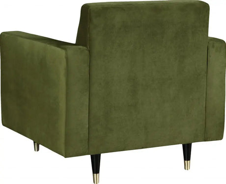 Meridian Furniture - Lola Velvet Chair In Olive - 619Olive-C