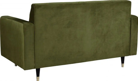 Meridian Furniture - Lola Velvet Loveseat In Olive - 619Olive-L