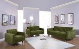 Meridian Furniture - Lola Velvet Loveseat In Olive - 619Olive-L