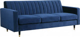 Meridian Furniture - Lola Velvet Sofa In Navy - 619Navy-S