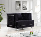 Meridian Furniture - Lucas 4 Piece Living Room Set In Black - 609Bl-S-4Set