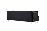 Meridian Furniture - Lucas Velvet Sofa In Black - 609Bl-S