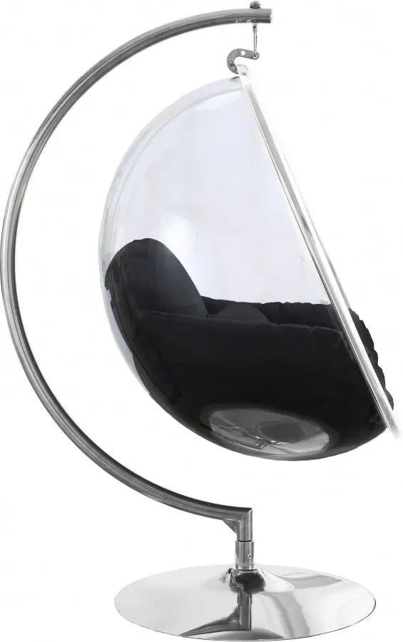 Meridian Furniture - Luna Acrylic Swing Bubble Accent Chair In Black - 507Black