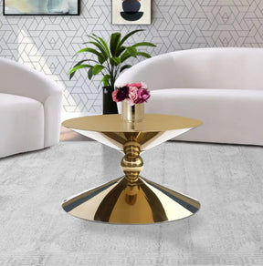 Malia Coffee Table In Gold - 290-Ct | Meridian