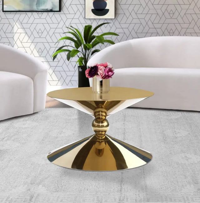 Meridian Furniture - Malia Coffee Table In Gold - 290-Ct