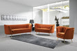 Margo 3 Piece Living Room Set In Cognac - 622Cognac-S-3Set | Meridian