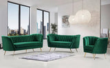 Meridian Furniture - Margo 3 Piece Living Room Set In Green - 622Green-S-3Set