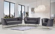 Margo 3 Piece Living Room Set In Grey - 622Grey-S-3Set | Meridian