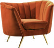 Margo Velvet Chair In Cognac - 622Cognac-C | Meridian