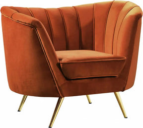 Margo Velvet Chair In Cognac - 622Cognac-C | Meridian