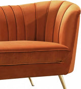 Meridian Furniture - Margo Velvet Chair In Cognac - 622Cognac-C