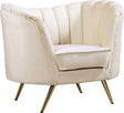 Margo Velvet Chair In Cream - 622Cream-C | Meridian