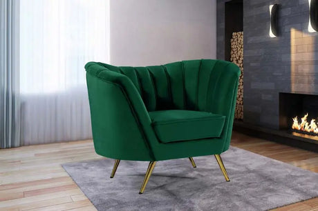 Meridian Furniture - Margo Velvet Chair In Green - 622Green-C