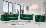 Meridian Furniture - Margo Velvet Chair In Green - 622Green-C
