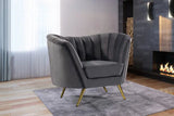Meridian Furniture - Margo Velvet Chair In Grey - 622Grey-C