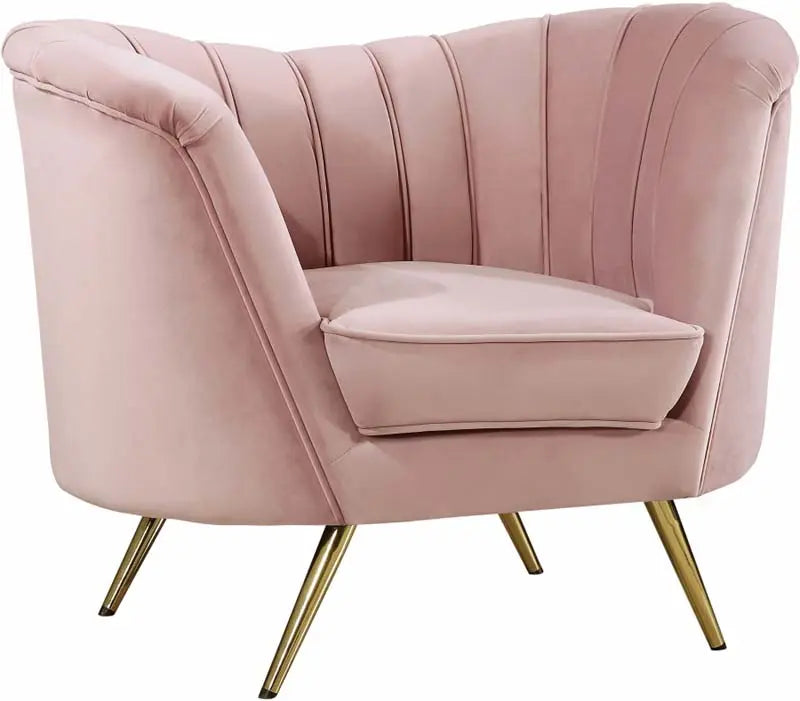 Meridian Furniture - Margo Velvet Chair In Pink - 622Pink-C