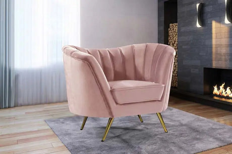 Meridian Furniture - Margo Velvet Chair In Pink - 622Pink-C