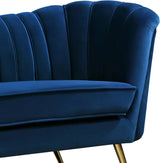 Meridian Furniture - Margo Velvet Loveseat In Navy - 622Navy-L