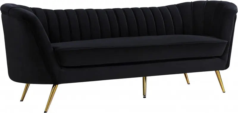 Meridian Furniture - Margo Velvet Sofa In Black - 622Black-S