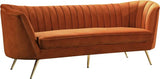 Meridian Furniture - Margo Velvet Sofa In Cognac - 622Cognac-S